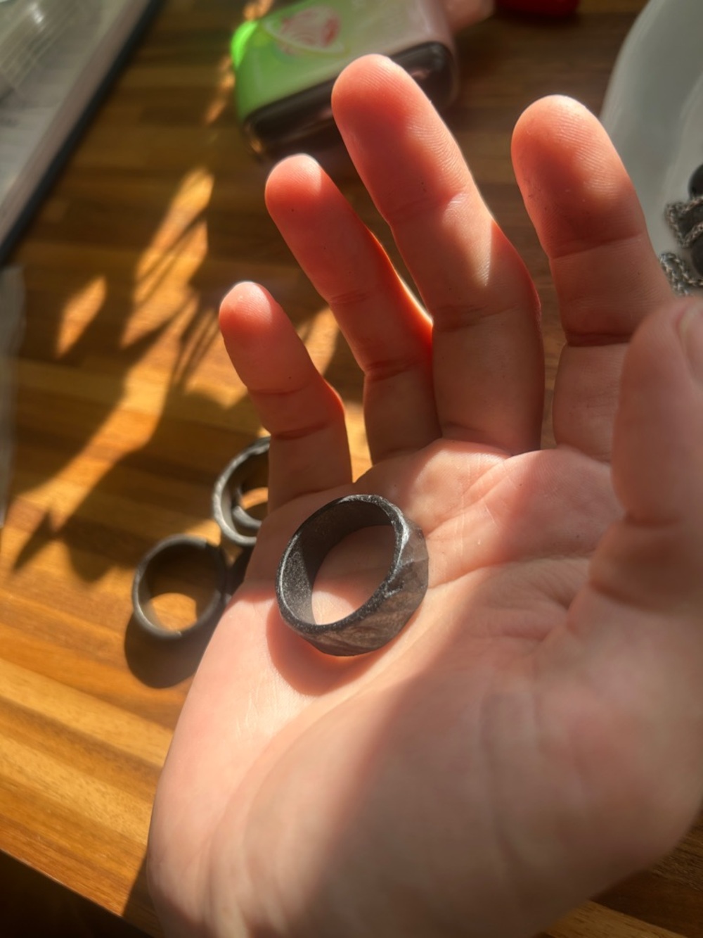 Handcrafted Dark Metal Rings - Multiple Available - Picture 3 of 3